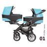 Коляска для двойни 2 в 1 Babyactive Twinni