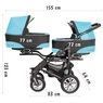 Коляска для двойни 2 в 1 Babyactive Twinni